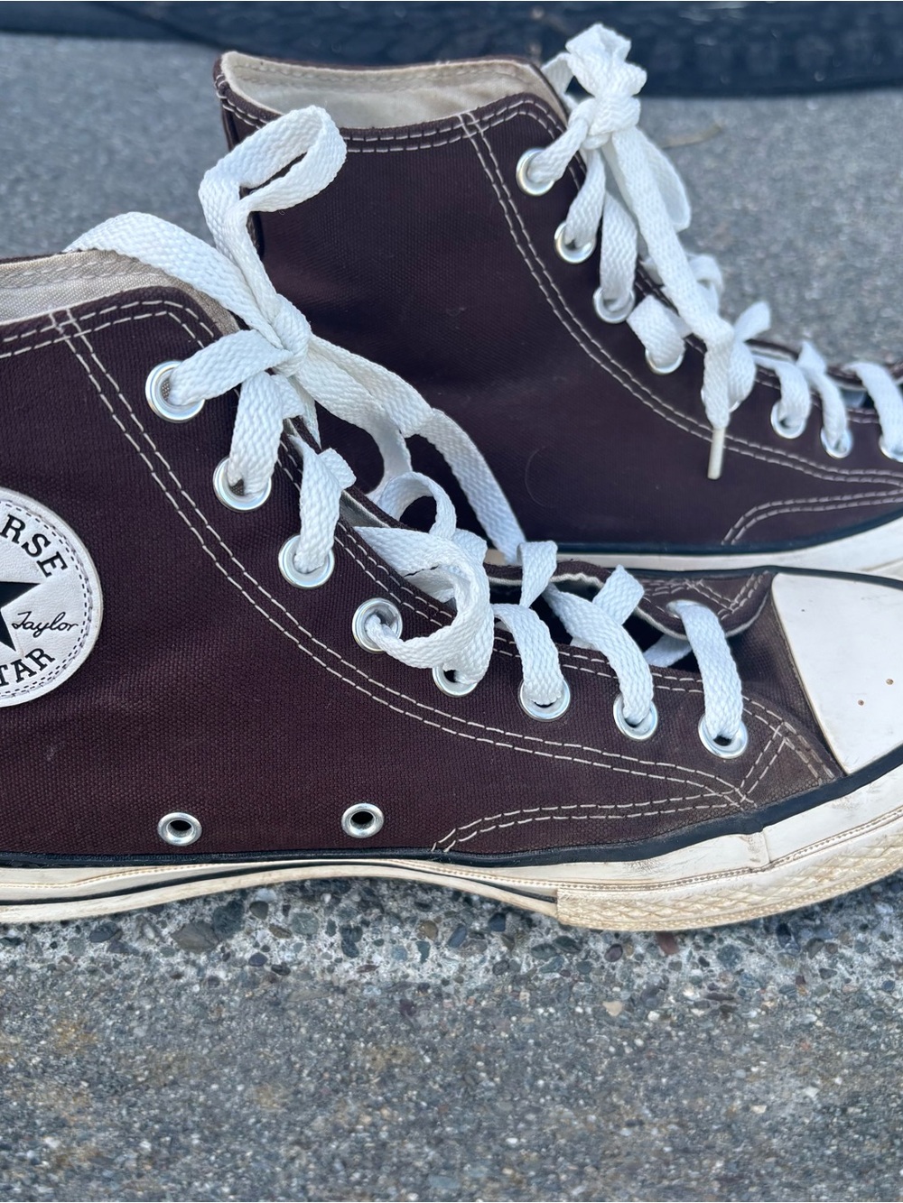 Converse Chuck Taylor All Star High Top Sneakers - Brown & White